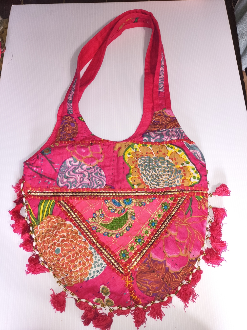 Tribe Azure Boho Shoulder Bag Made In India 100% Cotton